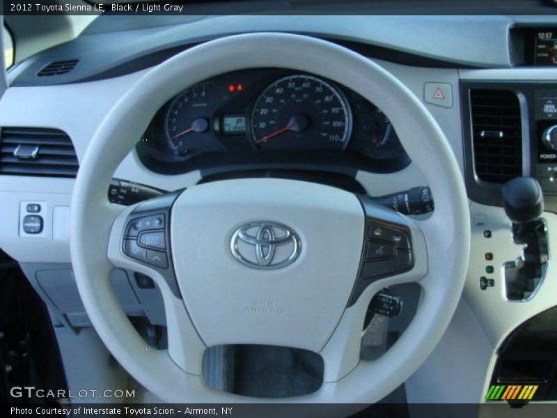 Black / Light Gray 2012 Toyota Sienna LE