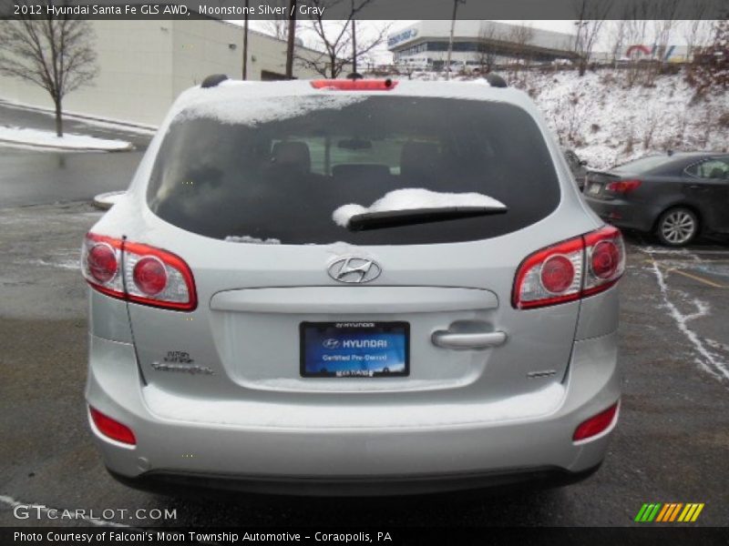 Moonstone Silver / Gray 2012 Hyundai Santa Fe GLS AWD
