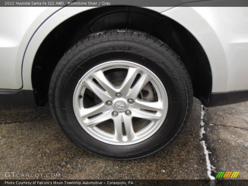 Moonstone Silver / Gray 2012 Hyundai Santa Fe GLS AWD