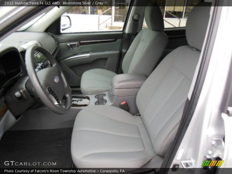 Moonstone Silver / Gray 2012 Hyundai Santa Fe GLS AWD