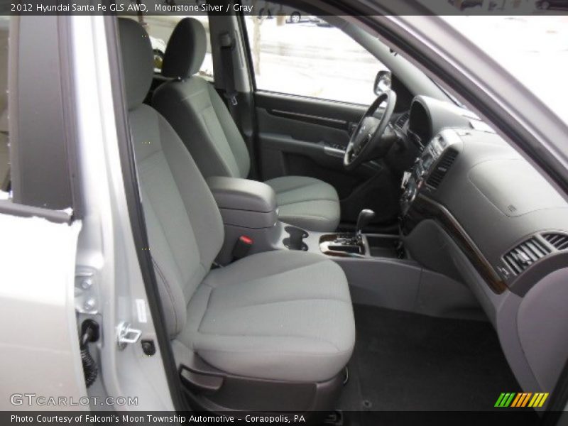 Moonstone Silver / Gray 2012 Hyundai Santa Fe GLS AWD