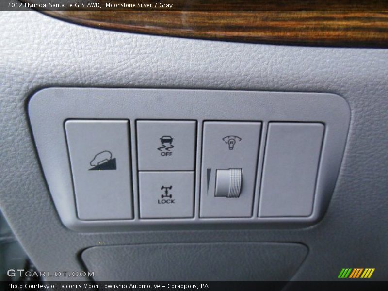 Moonstone Silver / Gray 2012 Hyundai Santa Fe GLS AWD