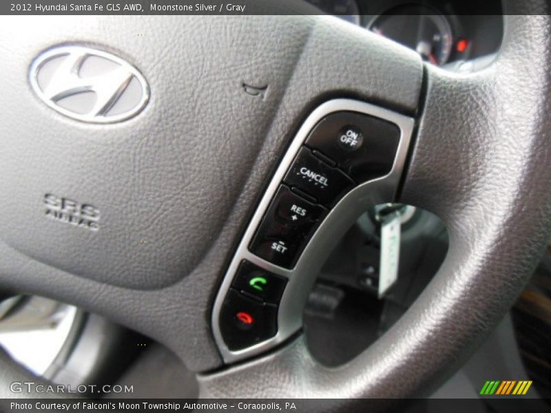 Moonstone Silver / Gray 2012 Hyundai Santa Fe GLS AWD