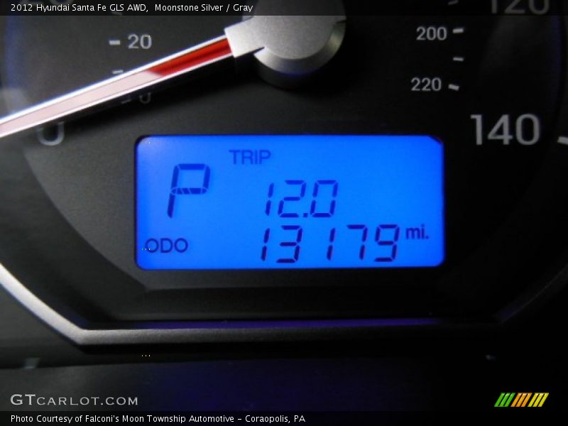 Moonstone Silver / Gray 2012 Hyundai Santa Fe GLS AWD