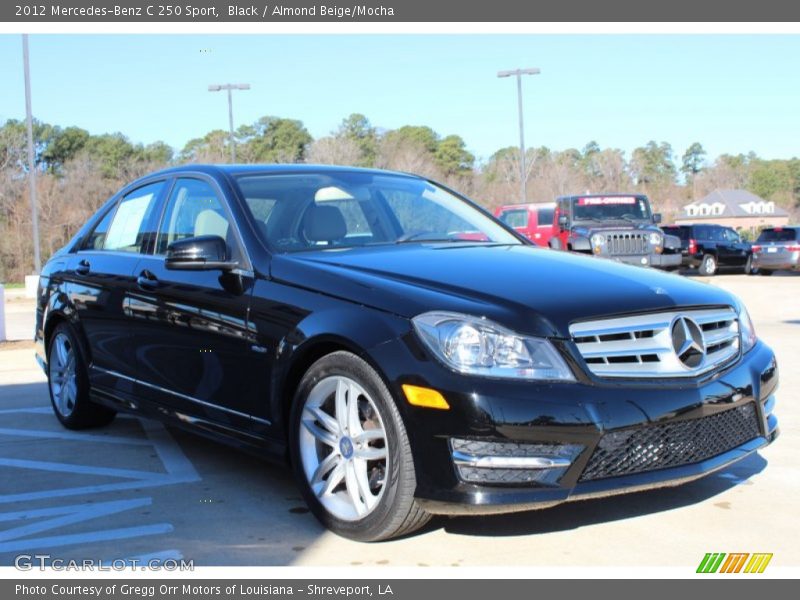 Black / Almond Beige/Mocha 2012 Mercedes-Benz C 250 Sport