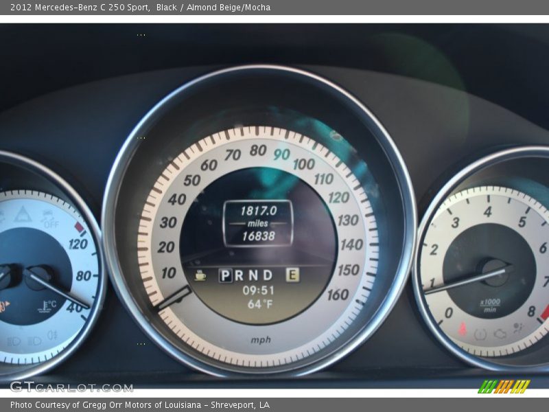 Black / Almond Beige/Mocha 2012 Mercedes-Benz C 250 Sport