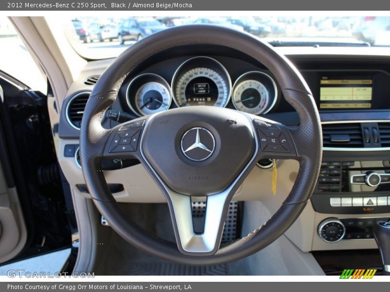 Black / Almond Beige/Mocha 2012 Mercedes-Benz C 250 Sport