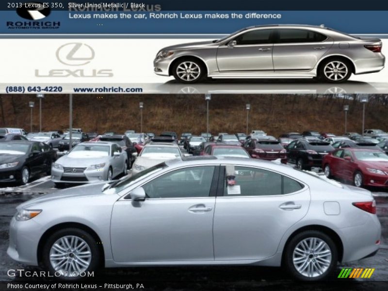 Silver Lining Metallic / Black 2013 Lexus ES 350
