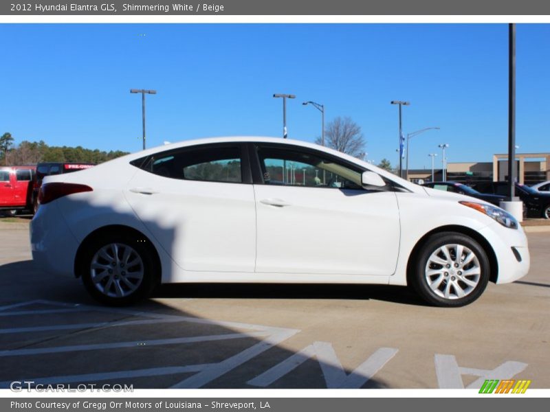 Shimmering White / Beige 2012 Hyundai Elantra GLS