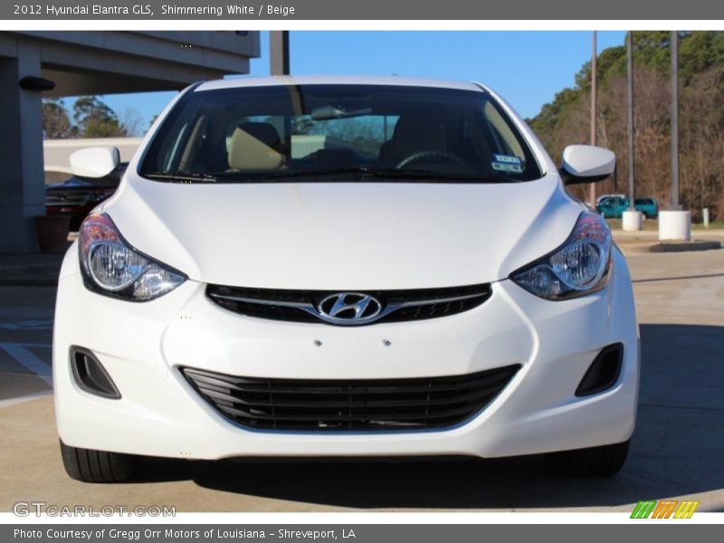 Shimmering White / Beige 2012 Hyundai Elantra GLS