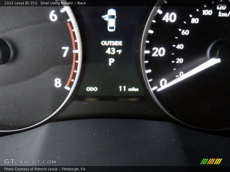 Silver Lining Metallic / Black 2013 Lexus ES 350