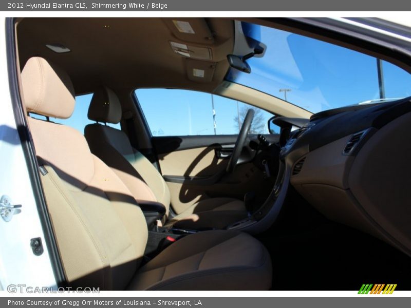 Shimmering White / Beige 2012 Hyundai Elantra GLS