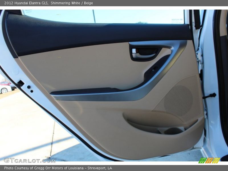 Shimmering White / Beige 2012 Hyundai Elantra GLS