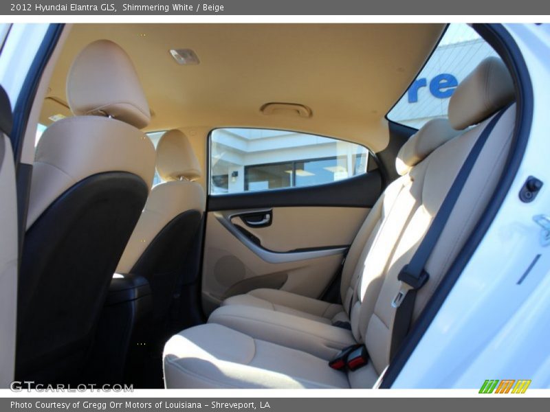 Shimmering White / Beige 2012 Hyundai Elantra GLS