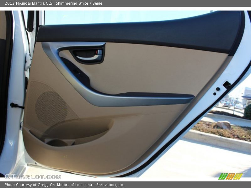 Shimmering White / Beige 2012 Hyundai Elantra GLS