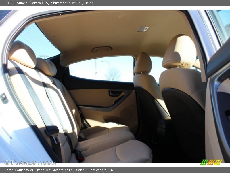 Shimmering White / Beige 2012 Hyundai Elantra GLS