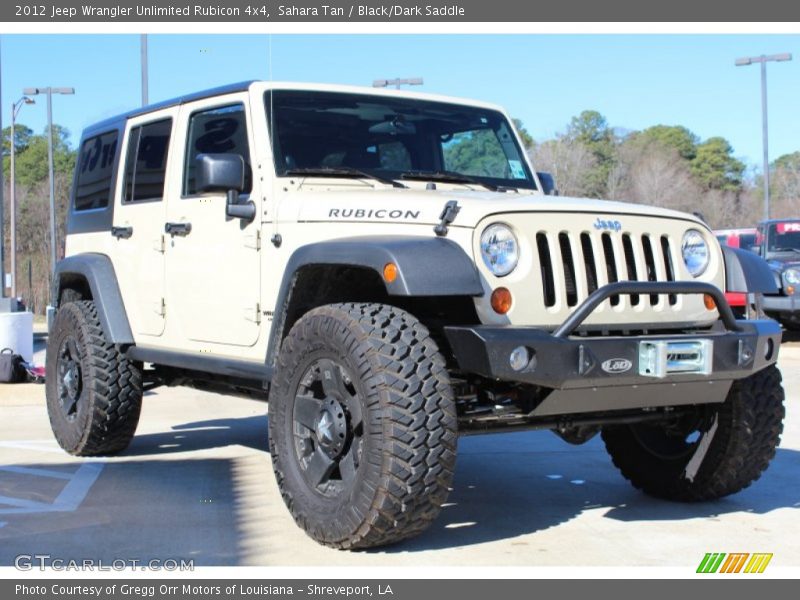 Sahara Tan / Black/Dark Saddle 2012 Jeep Wrangler Unlimited Rubicon 4x4