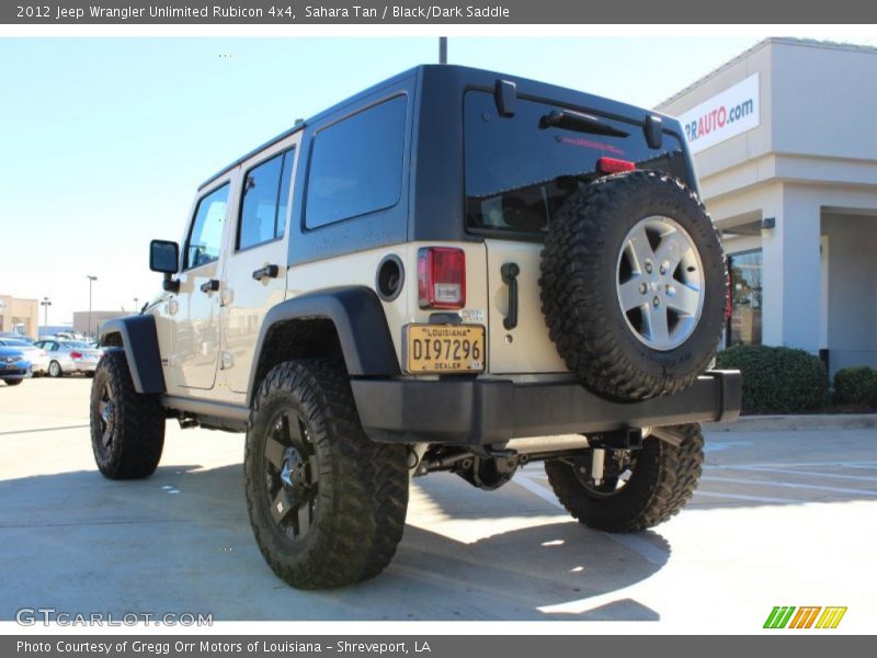 Sahara Tan / Black/Dark Saddle 2012 Jeep Wrangler Unlimited Rubicon 4x4