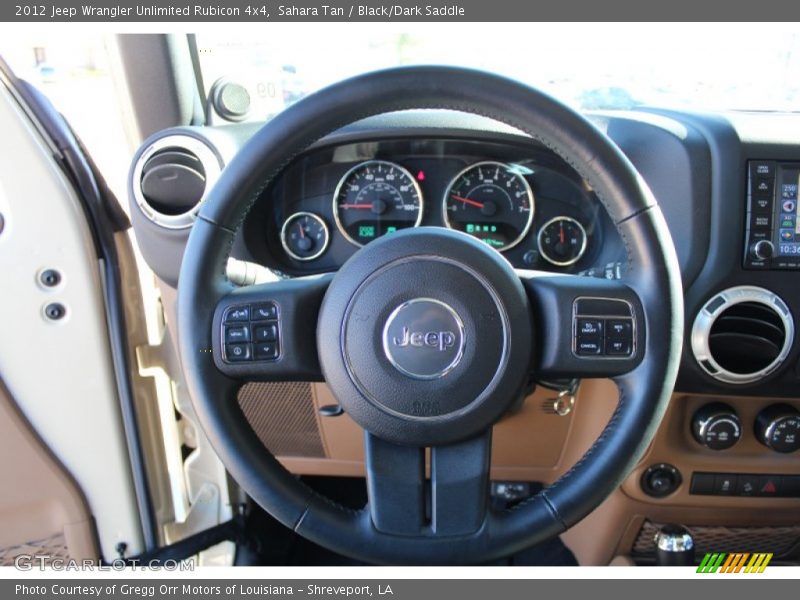 Sahara Tan / Black/Dark Saddle 2012 Jeep Wrangler Unlimited Rubicon 4x4