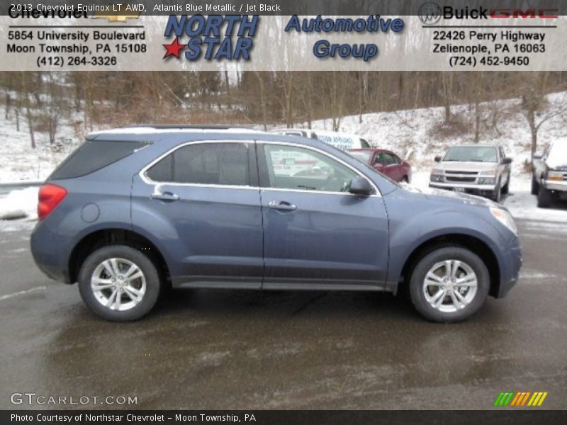 Atlantis Blue Metallic / Jet Black 2013 Chevrolet Equinox LT AWD