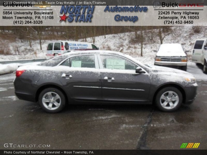 Taupe Gray Metallic / Jet Black/Titanium 2013 Chevrolet Malibu LS