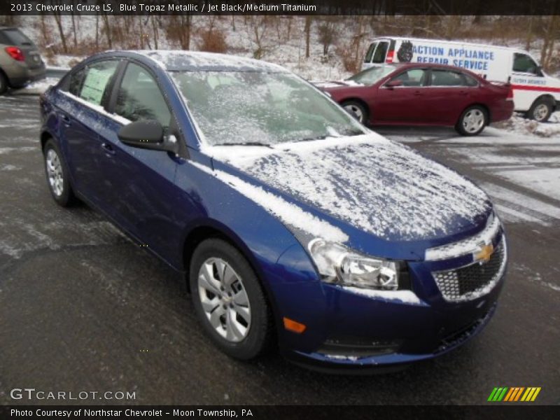 Blue Topaz Metallic / Jet Black/Medium Titanium 2013 Chevrolet Cruze LS