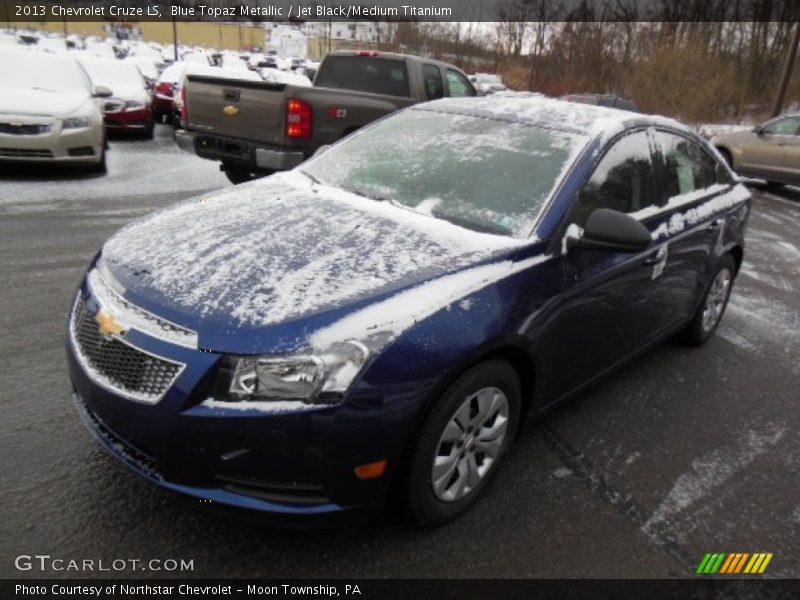Blue Topaz Metallic / Jet Black/Medium Titanium 2013 Chevrolet Cruze LS