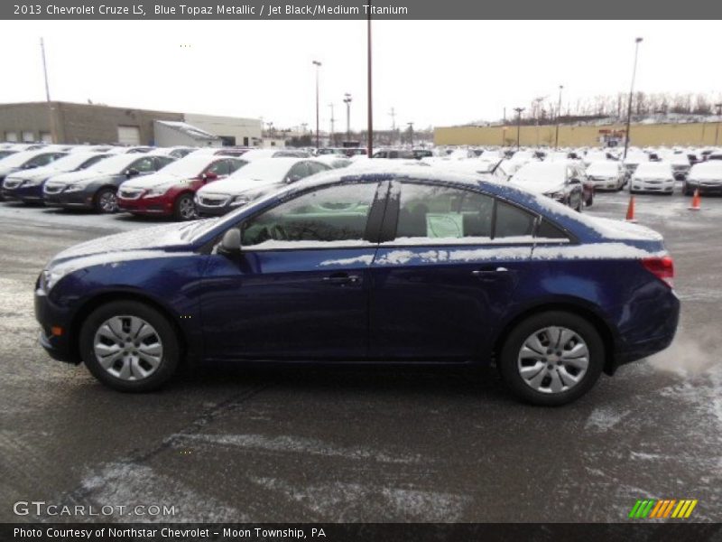 Blue Topaz Metallic / Jet Black/Medium Titanium 2013 Chevrolet Cruze LS