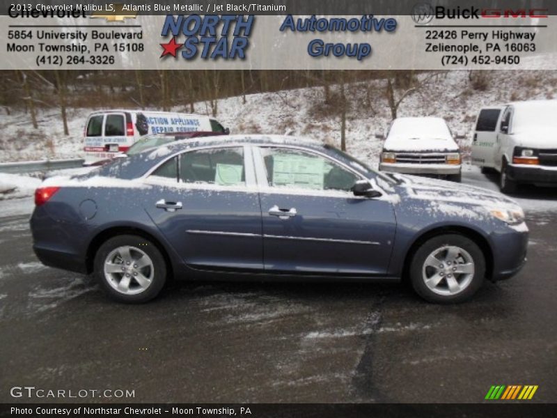 Atlantis Blue Metallic / Jet Black/Titanium 2013 Chevrolet Malibu LS