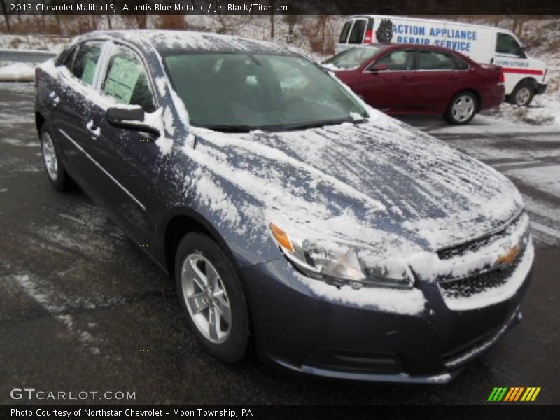 Atlantis Blue Metallic / Jet Black/Titanium 2013 Chevrolet Malibu LS