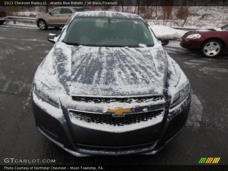 Atlantis Blue Metallic / Jet Black/Titanium 2013 Chevrolet Malibu LS