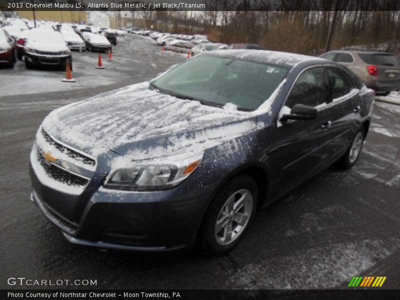 Atlantis Blue Metallic / Jet Black/Titanium 2013 Chevrolet Malibu LS