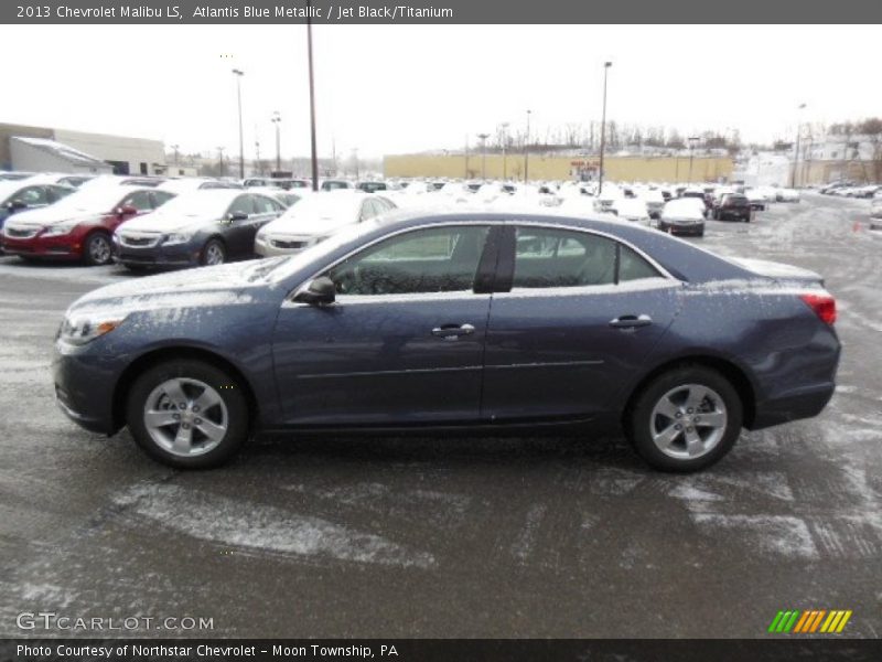 Atlantis Blue Metallic / Jet Black/Titanium 2013 Chevrolet Malibu LS