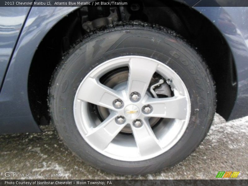 Atlantis Blue Metallic / Jet Black/Titanium 2013 Chevrolet Malibu LS