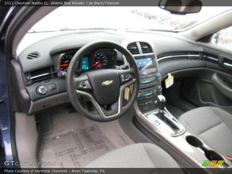 Atlantis Blue Metallic / Jet Black/Titanium 2013 Chevrolet Malibu LS
