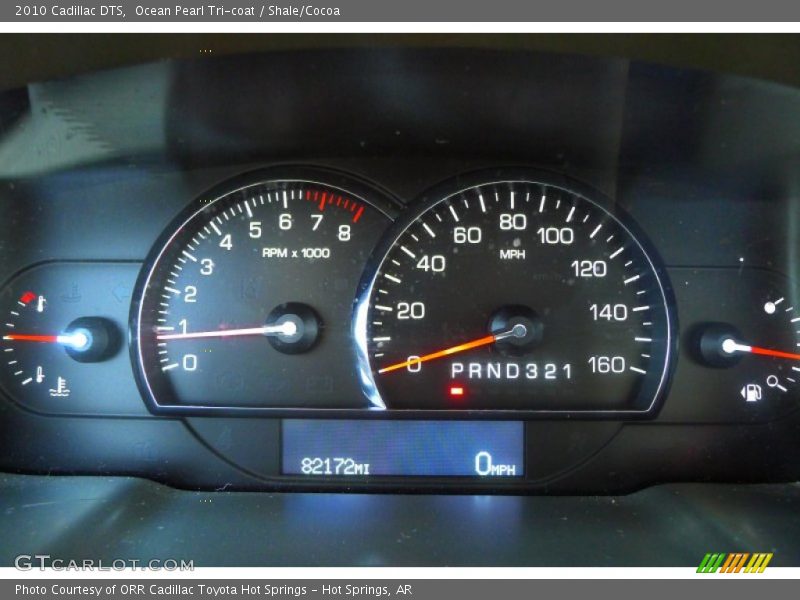 Ocean Pearl Tri-coat / Shale/Cocoa 2010 Cadillac DTS