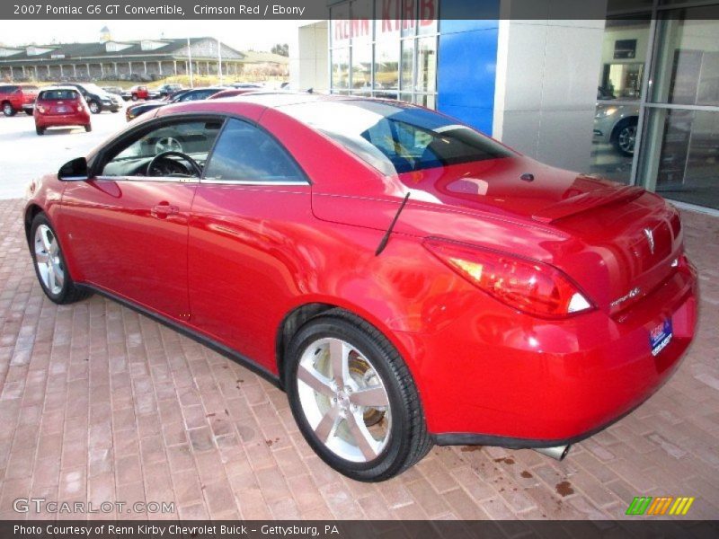 Crimson Red / Ebony 2007 Pontiac G6 GT Convertible