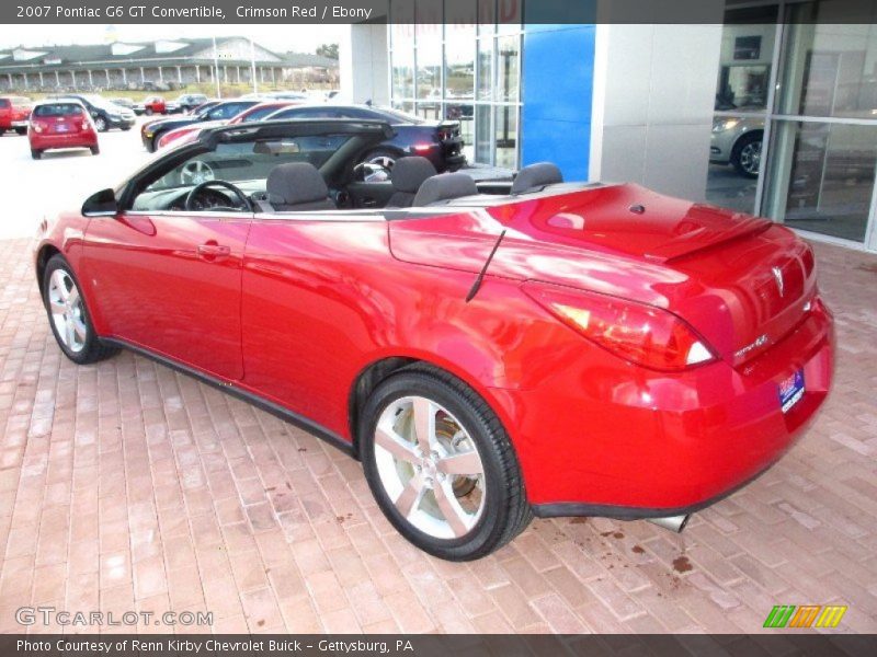 Crimson Red / Ebony 2007 Pontiac G6 GT Convertible