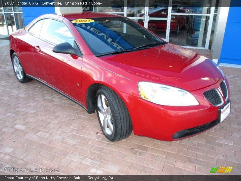 Crimson Red / Ebony 2007 Pontiac G6 GT Convertible