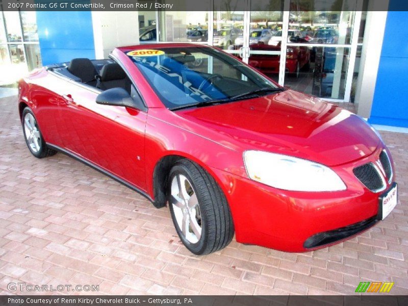 Crimson Red / Ebony 2007 Pontiac G6 GT Convertible