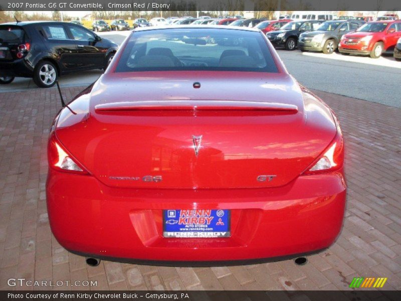 Crimson Red / Ebony 2007 Pontiac G6 GT Convertible