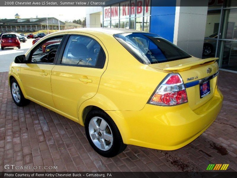 Summer Yellow / Charcoal 2008 Chevrolet Aveo LS Sedan