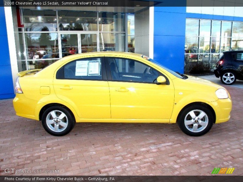 Summer Yellow / Charcoal 2008 Chevrolet Aveo LS Sedan