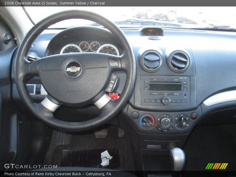 Summer Yellow / Charcoal 2008 Chevrolet Aveo LS Sedan