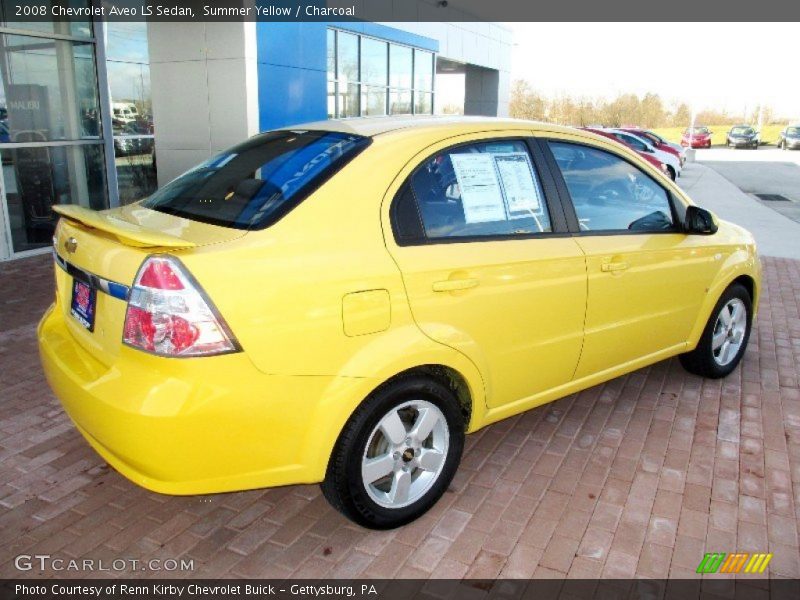 Summer Yellow / Charcoal 2008 Chevrolet Aveo LS Sedan
