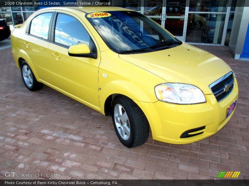 Summer Yellow / Charcoal 2008 Chevrolet Aveo LS Sedan