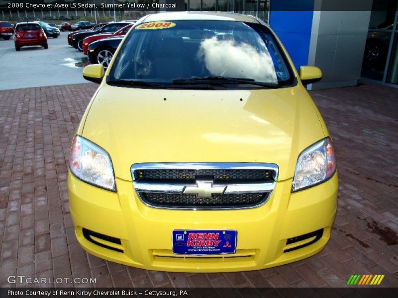 Summer Yellow / Charcoal 2008 Chevrolet Aveo LS Sedan