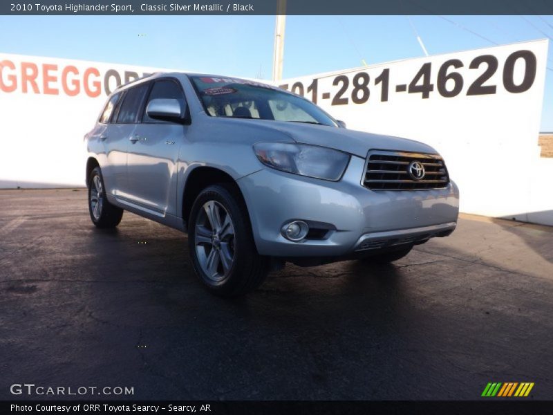 Classic Silver Metallic / Black 2010 Toyota Highlander Sport