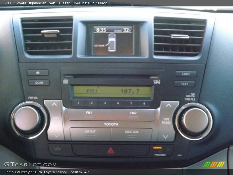 Controls of 2010 Highlander Sport
