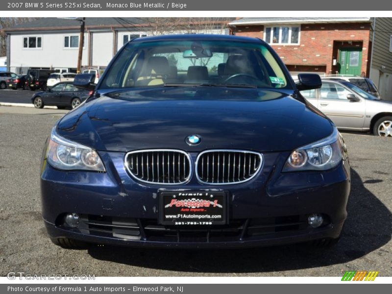 Monaco Blue Metallic / Beige 2007 BMW 5 Series 525xi Sedan